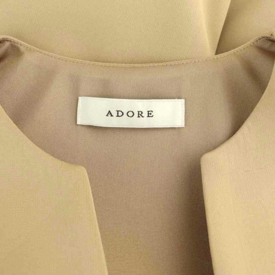 【中古】アドーア ADORE 23AW スキューバージャージワンピース ロング 38 ベージュ /HK ■OS レディース アドーア ADORE 23AW スキューバージャージワンピース ロング 38