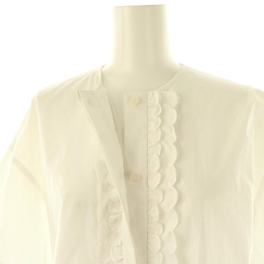 ヨリ yori スカラップ刺繍サマーシャツ 36 オフホワイト /DO □OS