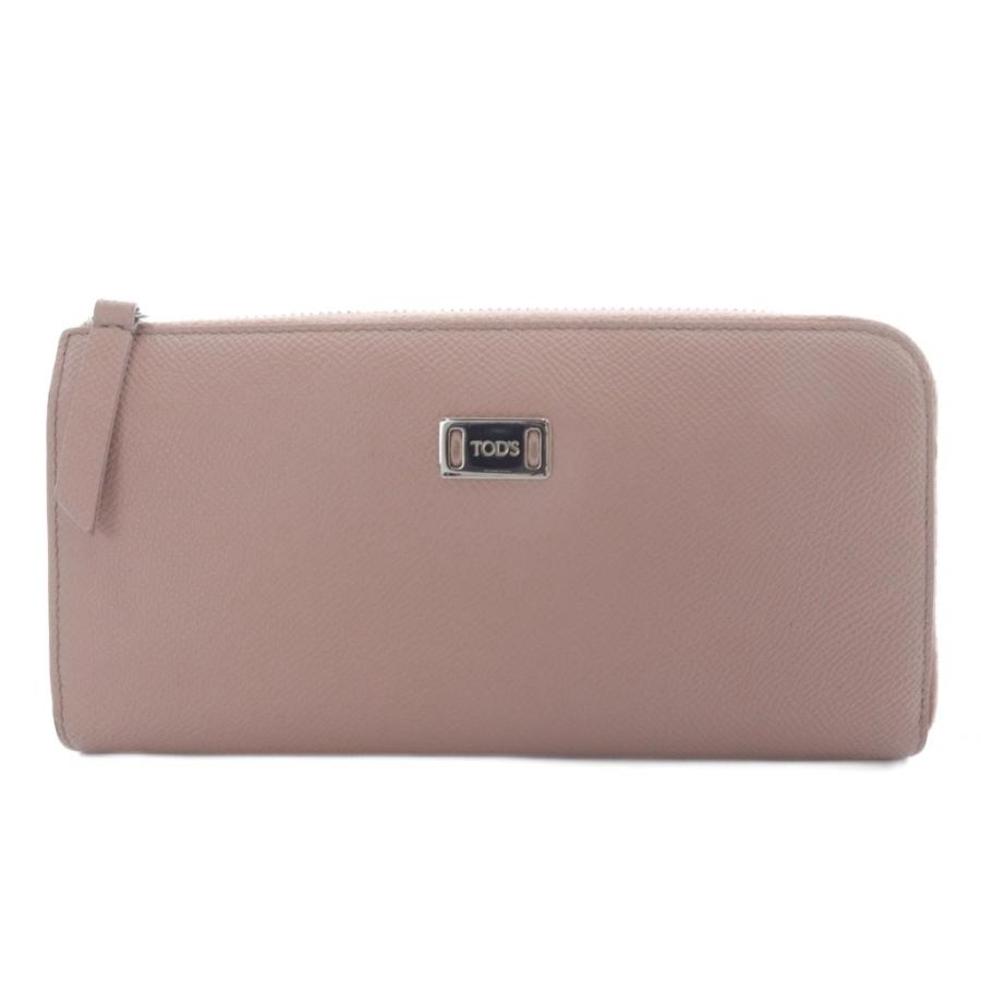 TOD'S トッズ 長財布 ピンク ベージュ レディース ブランド トッズ TOD'S 長財布 L字ファスナー レザー ピンク /YO5 レディース