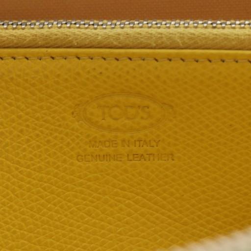 トッズ TOD'S 長財布 ラウンドファスナー レザー グリーン /YO6