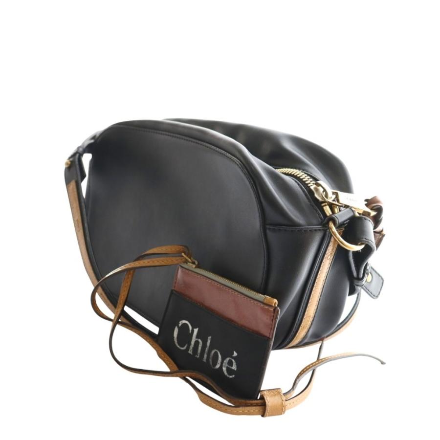 Chloe（クロエ） サム ショルダーバッグ ポーチ付き レザー 黒 