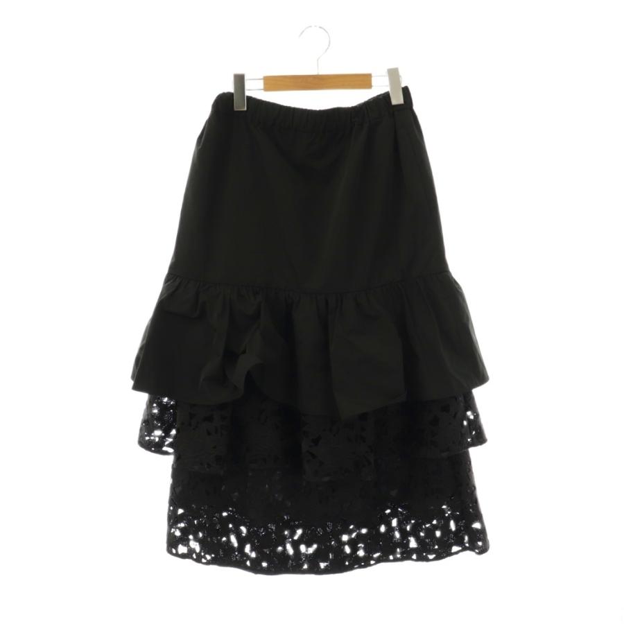 アドーア ADORE 25SS ミックスフラワーレーススカート ティアード 