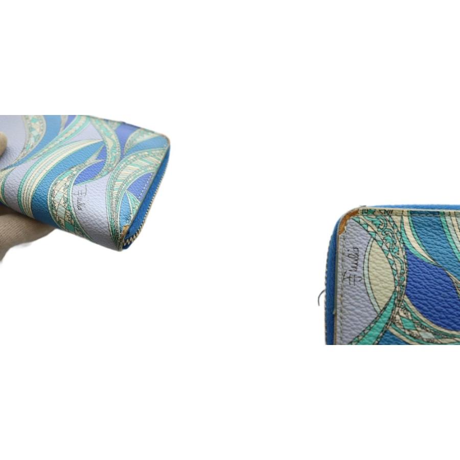 エミリオプッチ　長財布 エミリオプッチ EMILIO PUCCI プッチ柄ロングウォレット 長財布 青