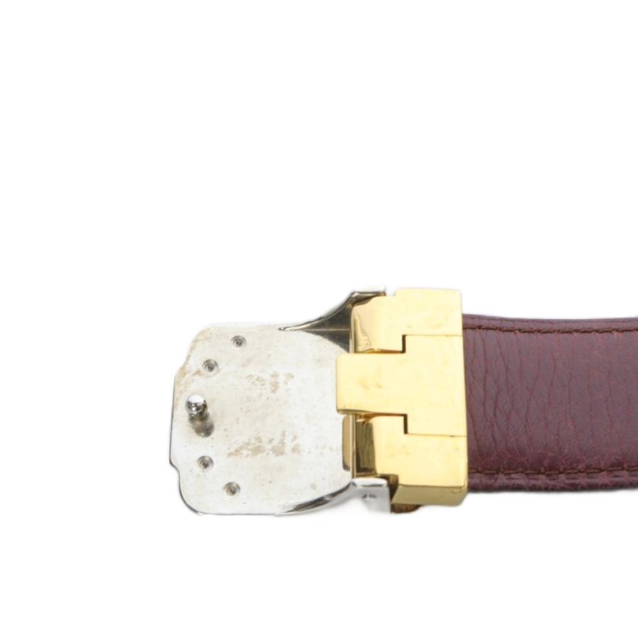 Cartier カルティエ サントス マストライン ベルト レザー ボルドー  