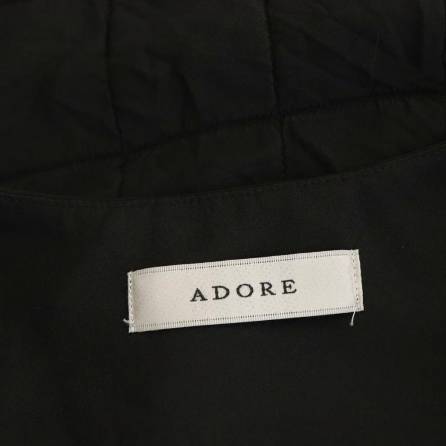 【中古】アドーア ADORE 25AW シュリンクWジャガードワンピース ノースリーブ 38 ブラック /ES ■OS レディース アドーア ADORE 25AW シュリンクWジャガードワンピース ノースリーブ