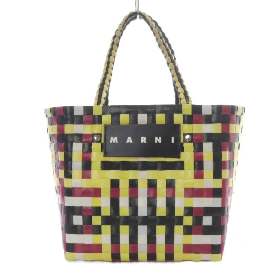 MARNI マルニ かごバッグ ブラック×イエロー MARNI（マルニ） マーケット かごバッグ トートバッグ ハンドバッグ