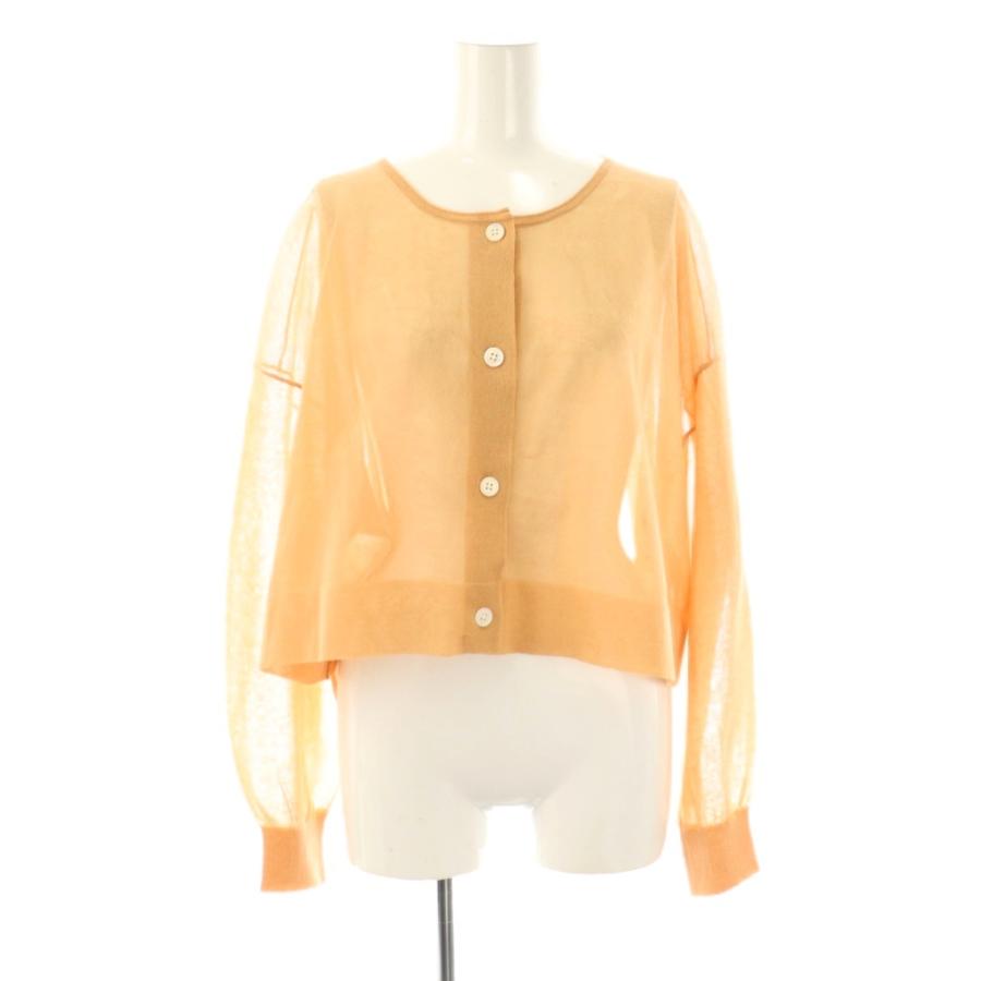 イエナ IENA 24SS FILMY COTTON カーディガン シアー ペールオレンジ