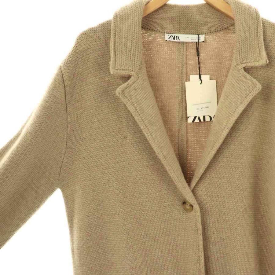 ZARA（ザラ） ニットコート チェスターコート S ベージュ /ES □OS