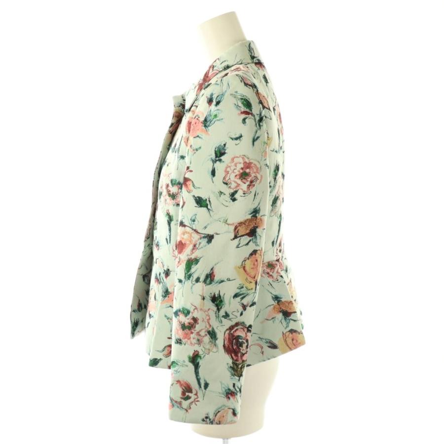 未使用品 アナイ ANAYI フラワー ジャガード シングルジャケット