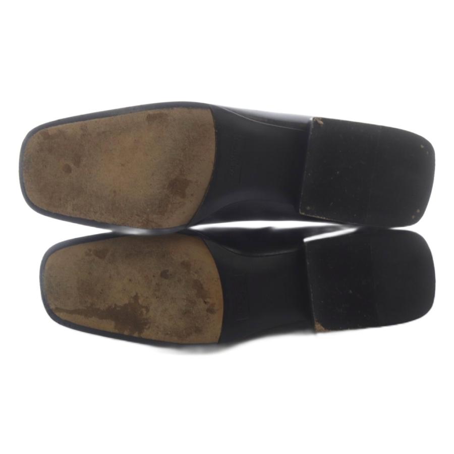 LOUIS VUITTON ルイヴィトン スクエアトゥ パンプス レザー 37 黒