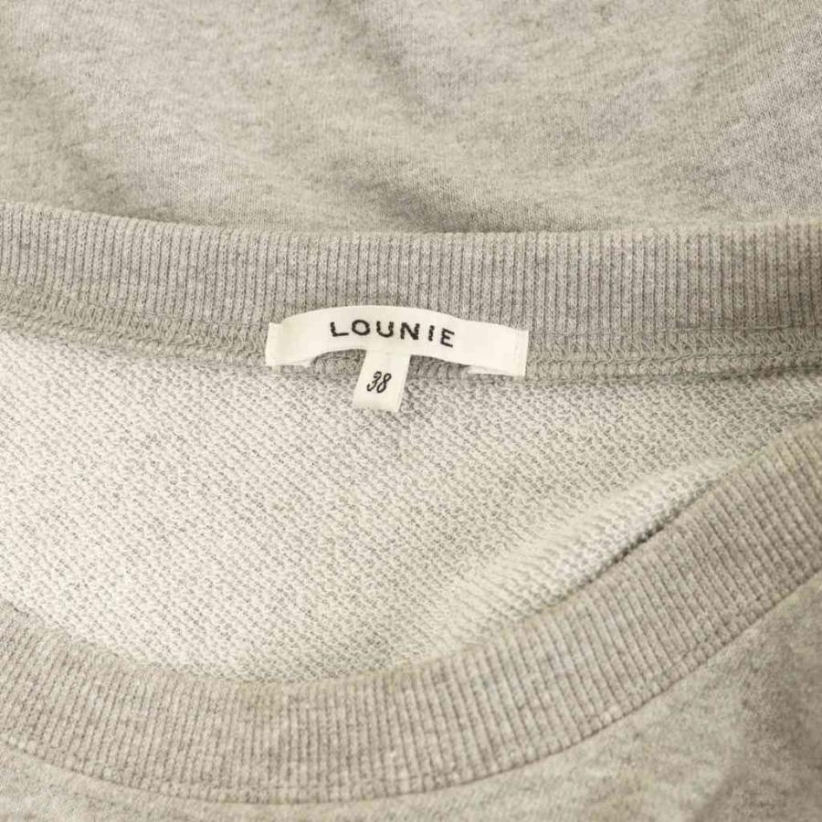 ルーニィ LOUNIE ロゴ刺繍 七分袖 スウェット トレーナー プルオーバー