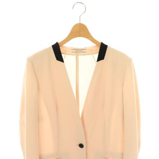 ベイジ BEIGE MONGE ノーカラージャケット ブラック2サイズ 新品 BEIGE，(ベイジ，)｜LUIZA（ルイーザ）/ノーカラージャケット/White の