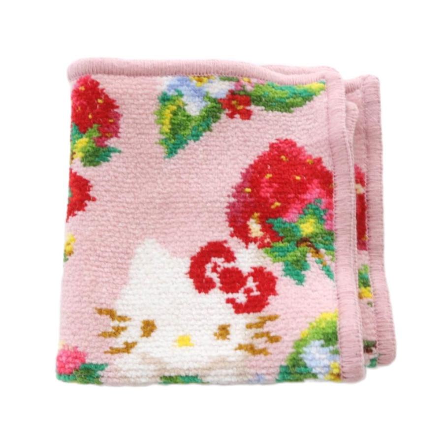 フェイラー FEILER サンリオ ハローキティストロベリー ハンカチ 総柄