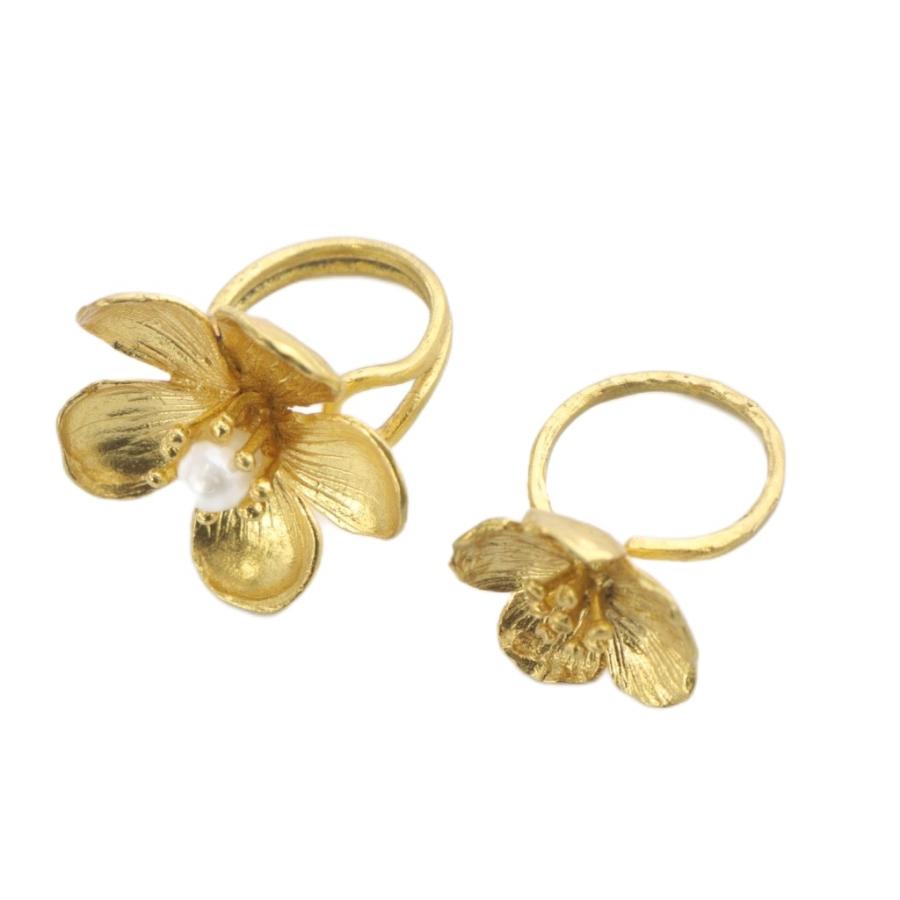 カジャビジュー KAJA BIJOUX フラワーリング 2個セット 15号 12号
