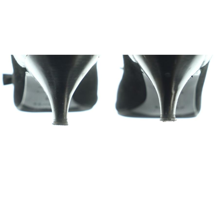 HERMES（エルメス） パンプス ポインテッドトゥ エナメル スエード切替