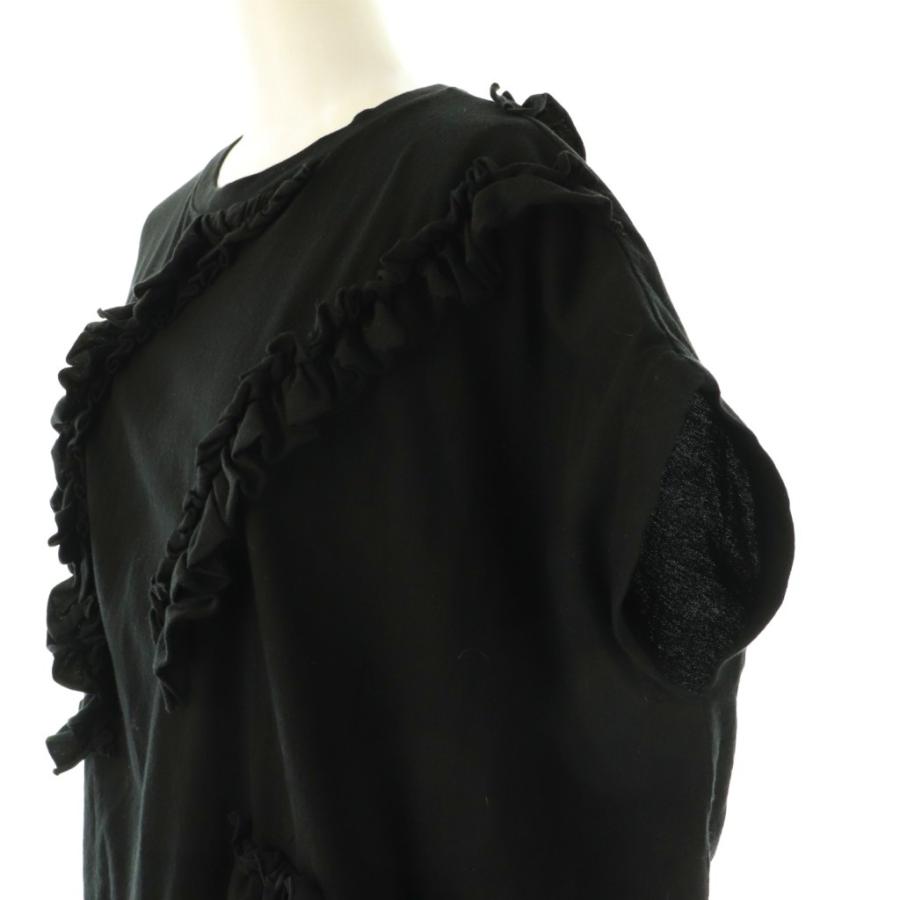 【中古】エンフォルド ENFOLD 24SS RUFFLE HEXAGON-T-SHIRT Tシャツ カットソー フリル 38 ブラック レディース エンフォルド ENFOLD 24SS RUFFLE HEXAGON-T-SHIRT Tシャツ カットソー