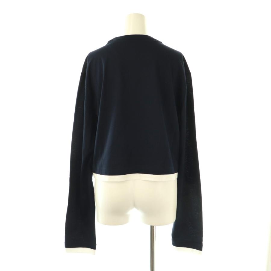 PRADA（プラダ） 長袖 ジャージー Tシャツ カットソー コットン XS 紺