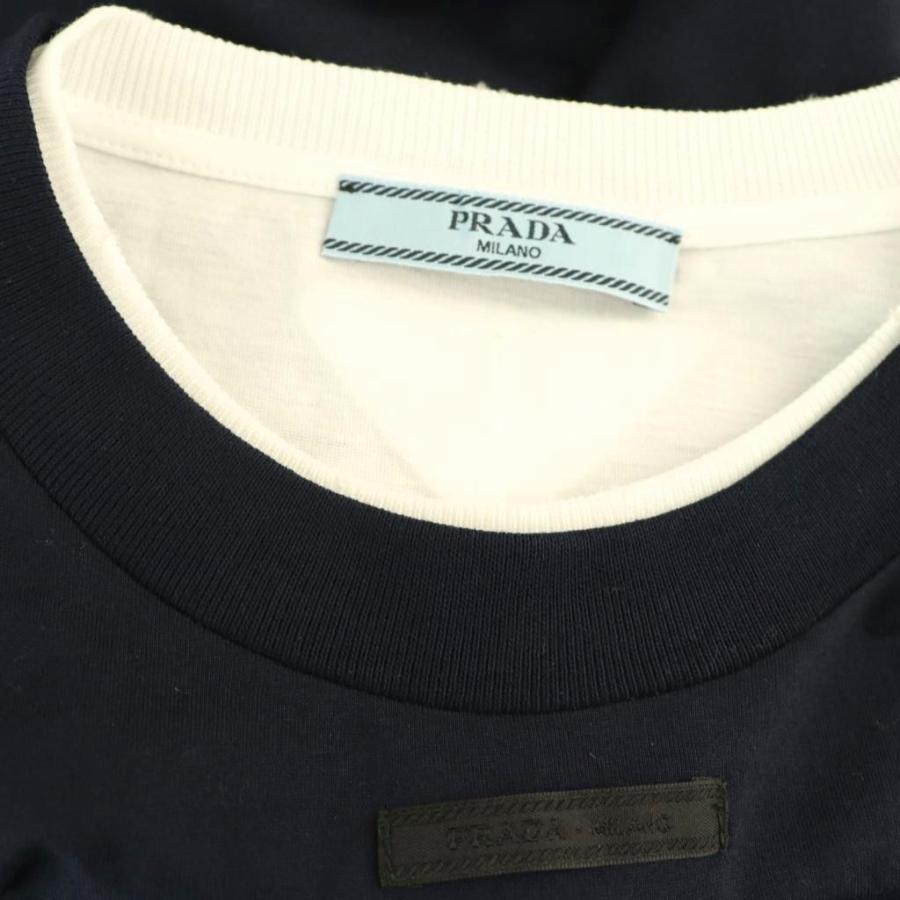 PRADA（プラダ） 長袖 ジャージー Tシャツ カットソー コットン XS 紺