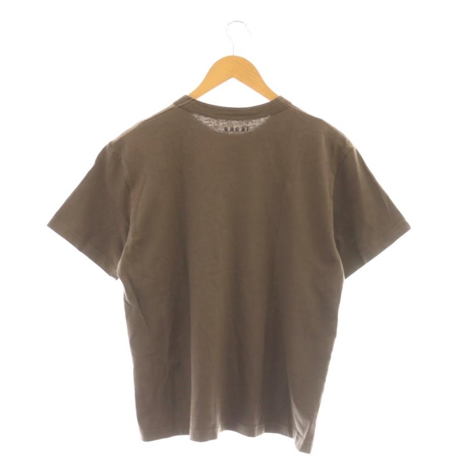【中古】サカイ sacai Flock Print T-Shirt マッドサキ Tシャツ カットソー プリント 1 ダークブラウン 23-0527S サカイ sacai Flock Print T-Shirt マッドサキ Tシャツ カットソー