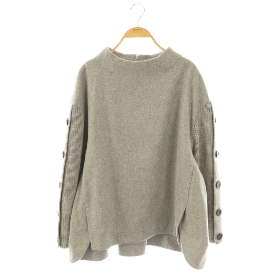 アドーア ADORE フラノドッキングニット セーター 38 グレー /AT □OS