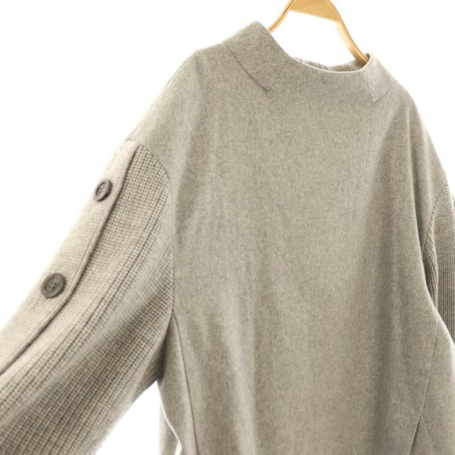 アドーア ADORE フラノドッキングニット セーター 38 グレー /AT □OS