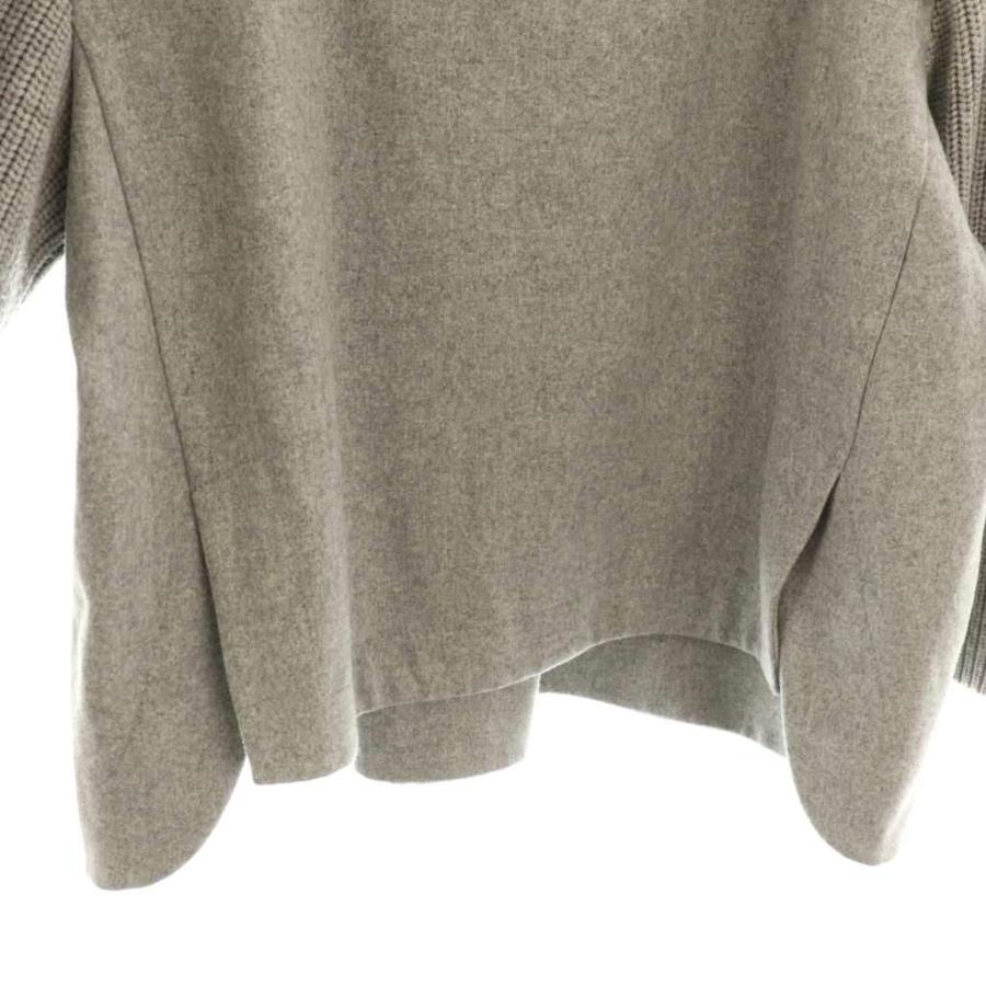 アドーア ADORE フラノドッキングニット セーター 38 グレー /AT □OS