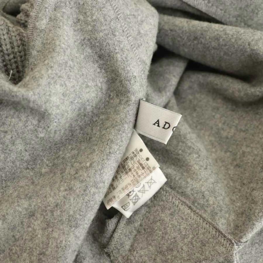 アドーア ADORE フラノドッキングニット セーター 38 グレー /AT □OS