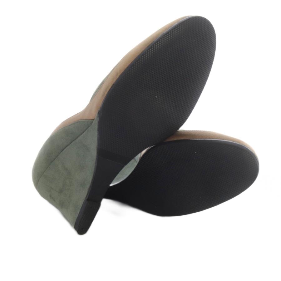 【中古】エルメス HERMES パンプス ウェッジソール スエード 37 カーキ /YO14 レディース HERMES（エルメス） パンプス ウェッジソール スエード 37 カーキ