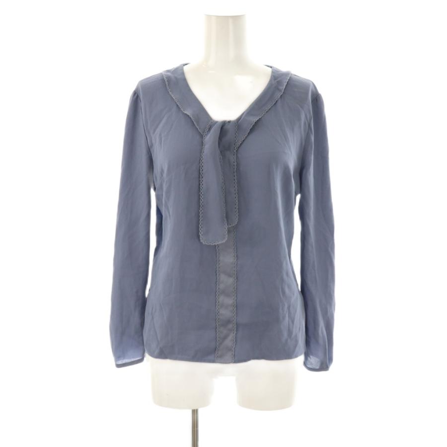 ANAYI リボン付きブラウス　38 アナイ ANAYI リボンブラウス 38 サックスブルー /DO □OS レディース