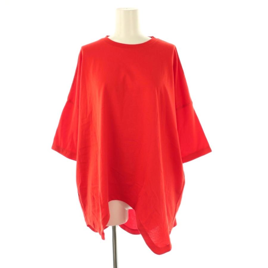 【ENFOLD】WAVE-HEM T-SHIRT　半袖　赤 未使用品 エンフォルド ENFOLD 23AW WAVE-HEM T-SHIRT Tシャツ