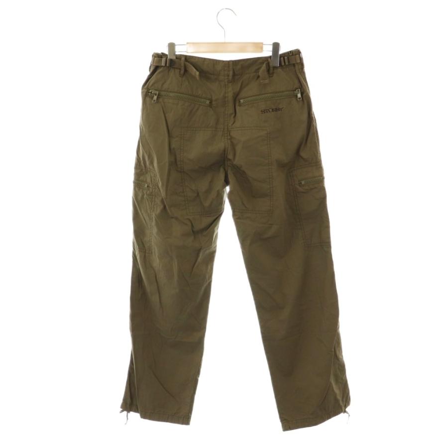STUSSY（ステューシー） カーゴパンツ 32 カーキ ジップポケット /CX 
