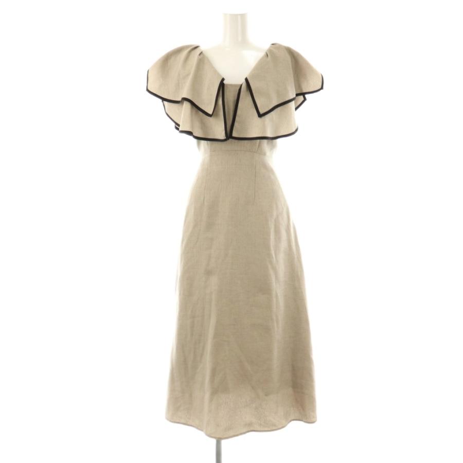 SNIDEL（スナイデル） フリルカラーノースリーブワンピース ロング 0