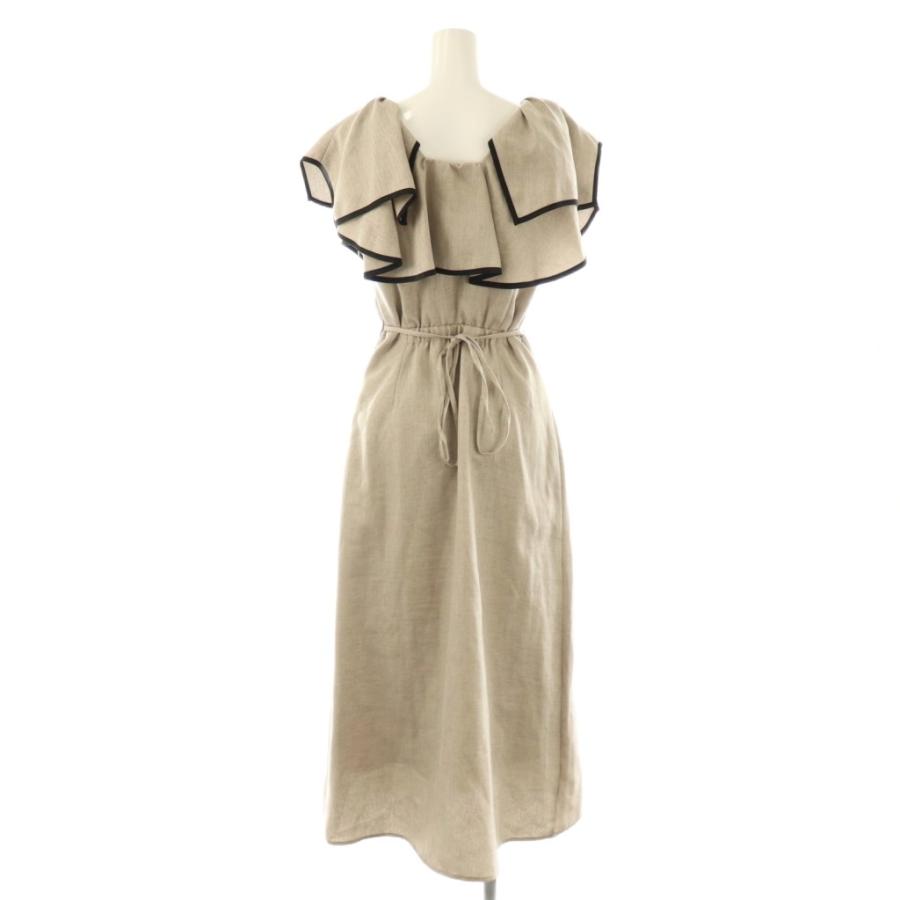 SNIDEL（スナイデル） フリルカラーノースリーブワンピース ロング 0