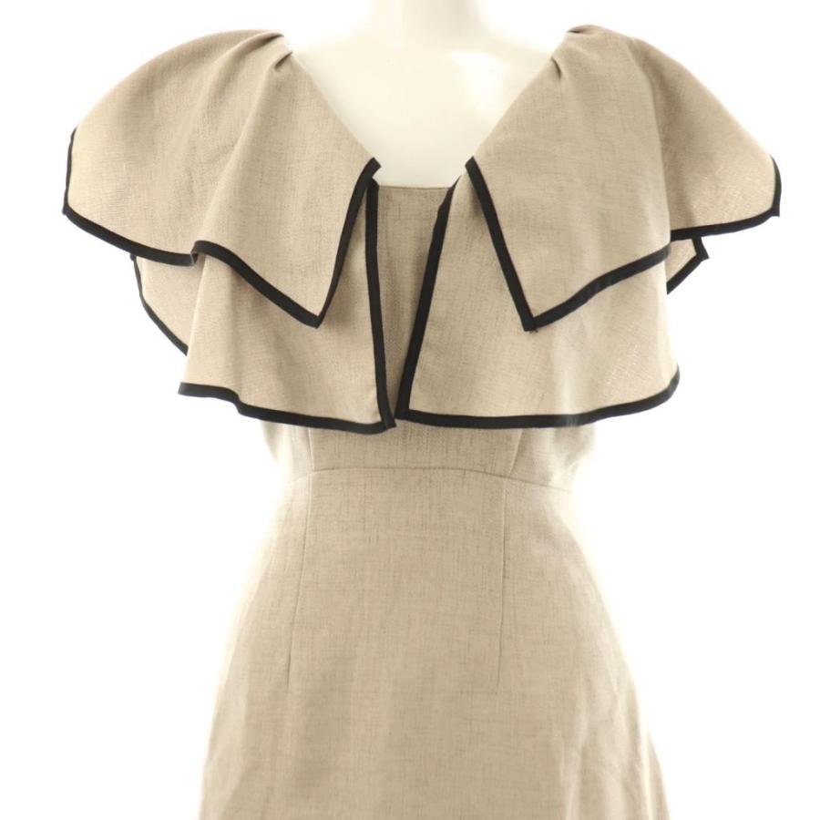 SNIDEL（スナイデル） フリルカラーノースリーブワンピース ロング 0