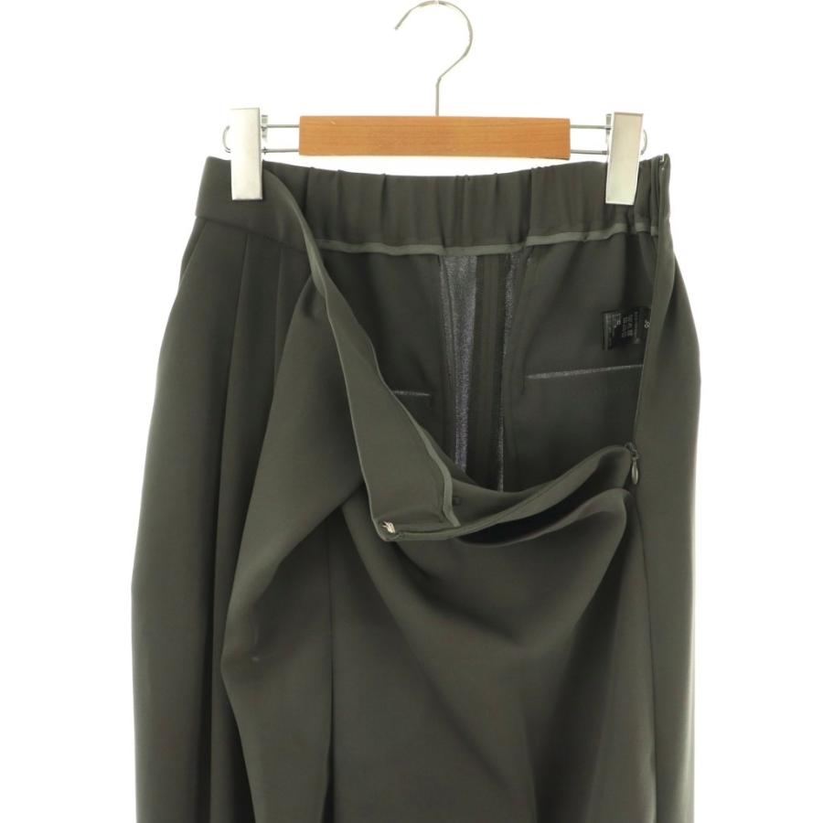 コンテ conte アシンメトリータックイージーパンツ 36 ダークグレー