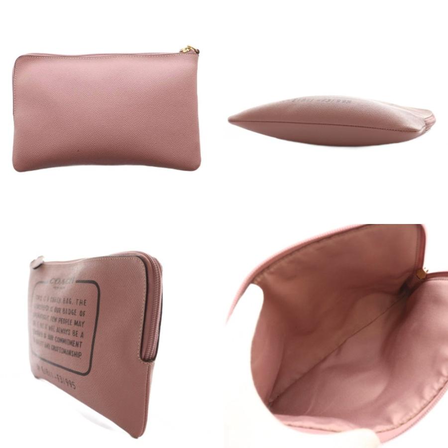 COACH（コーチ） トートバッグ ポーチ リバーシブル 花柄 レザー 茶