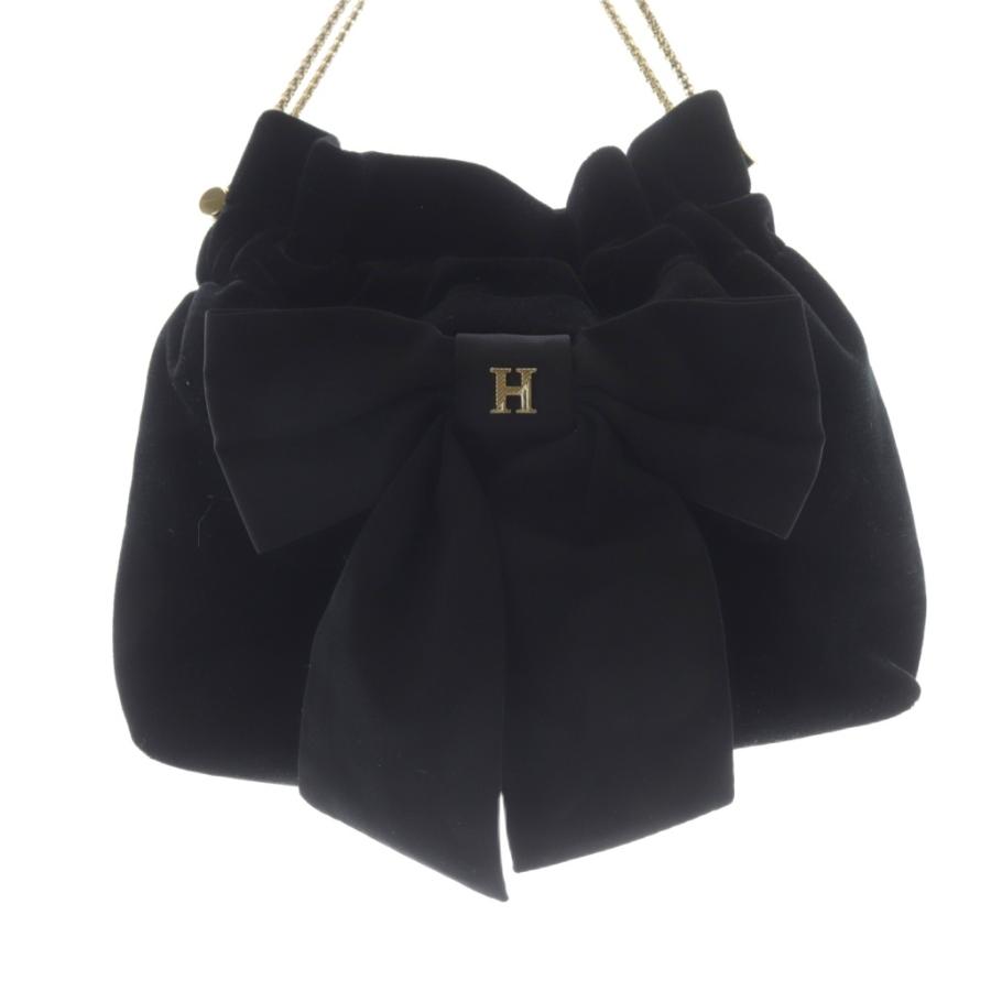 Her lip to トートバック 黒 ハリプ Her lip to ハーリップトゥ Velour Mini Bag バッグ ショルダーバッグ