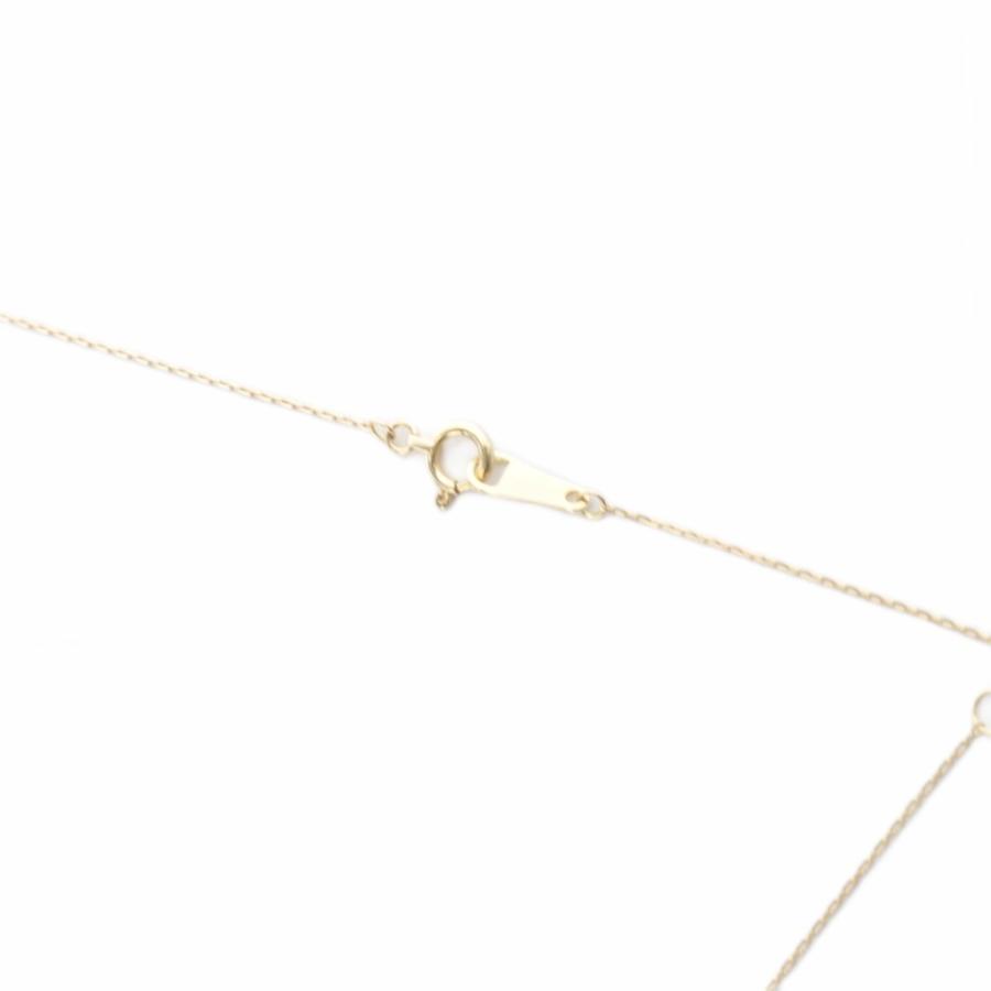 agete（アガット） クロス ネックレス ペンダント K18YG 0.0.3ct