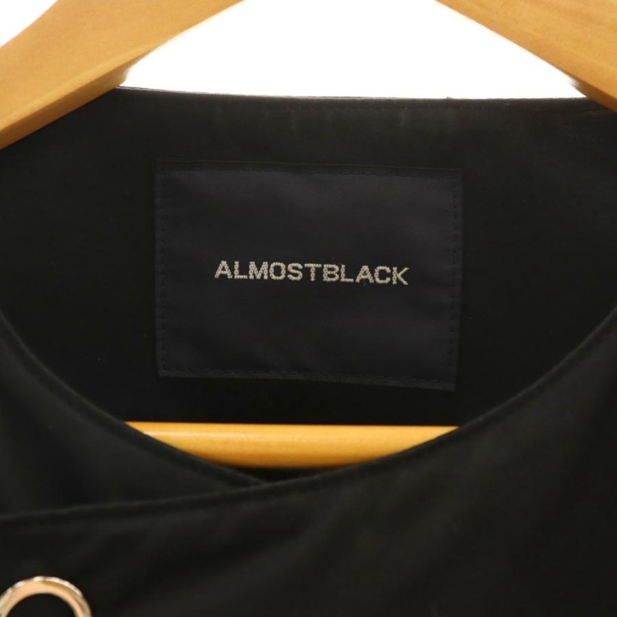 オールモストブラック ALMOSTBLACK スタッズノーカラージャケット