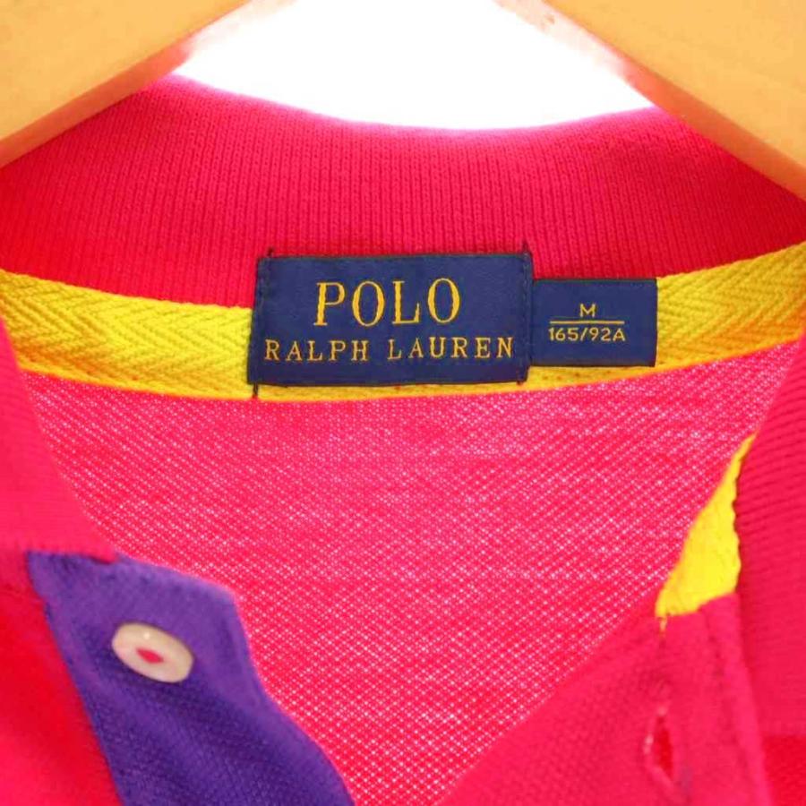 ポロラルフローレン　ビッグポニー　ナンバリング刺繍ロゴ鹿の子ポロシャツ　古着 POLO RALPH LAUREN（ポロ・ラルフローレン） POLO Ralph Lauren Girl