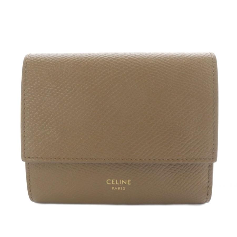 CELINE（セリーヌ） レザー スモール トリフォールドウォレット 三