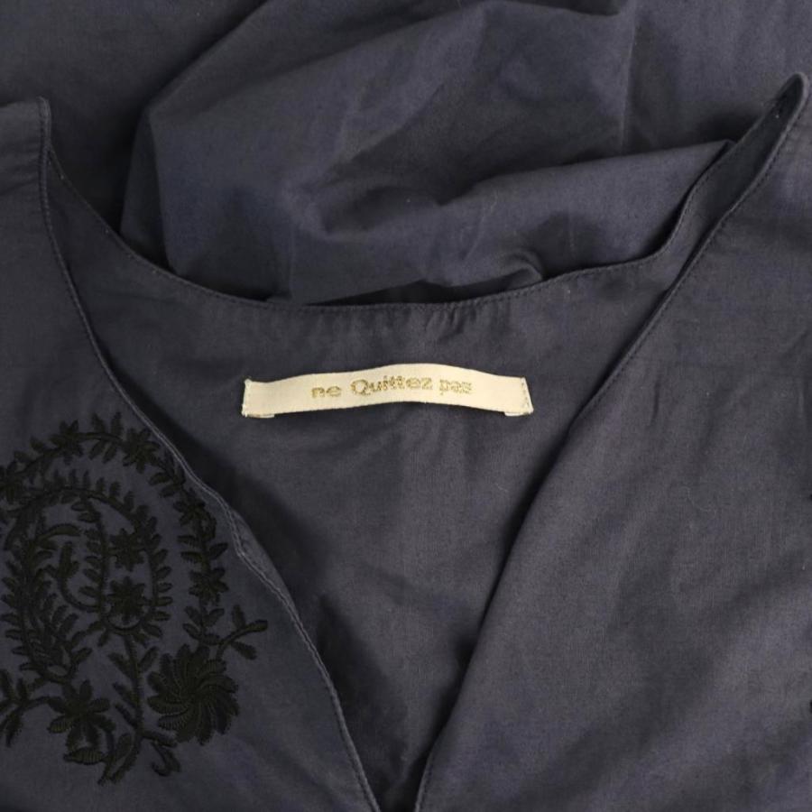 ヌキテパ NE QUITTEZ PAS! 24SS Poplin Paisley Embroidery Dress