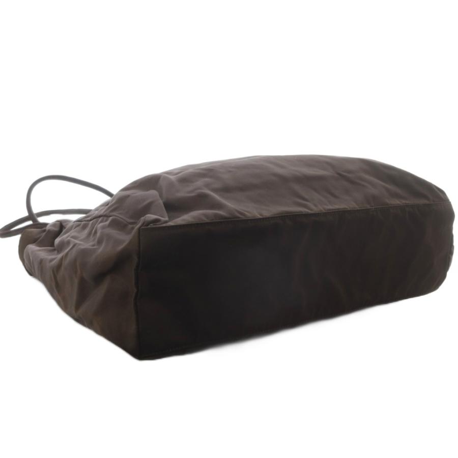 【中古】プラダ PRADA ナイロン 三角プレート 肩掛け ショルダーバッグ 茶色 ブラウン /SR ■OH レディース PRADA（プラダ） ナイロン 三角プレート 肩掛け ショルダーバッグ 茶色