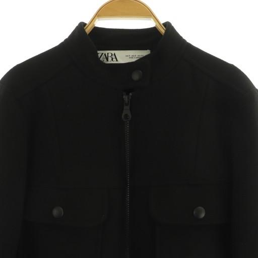 ZARA（ザラ） ショートジャケット ジップアップ USA S ブラック /MY