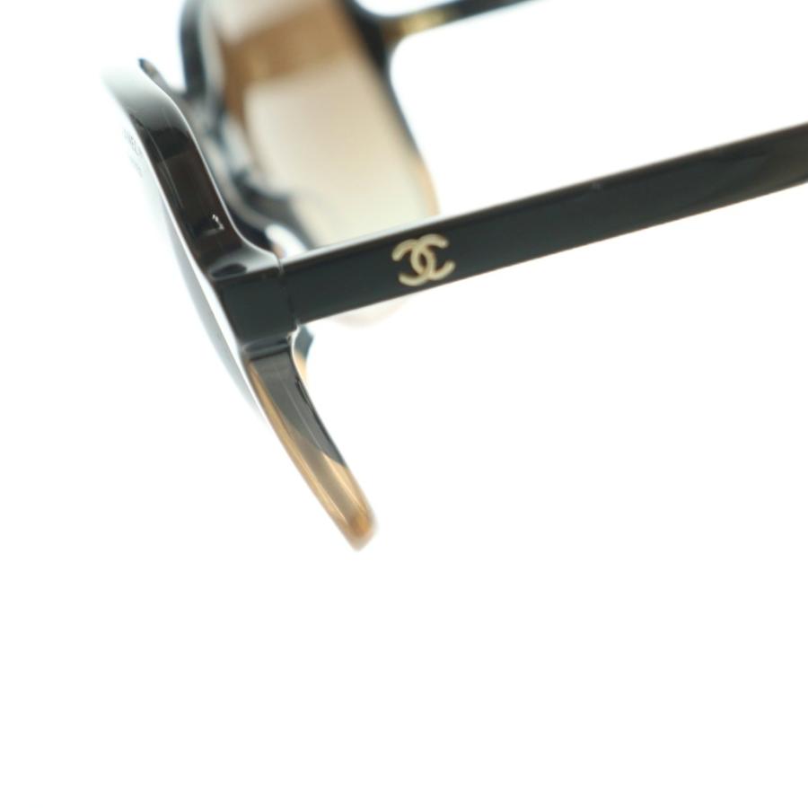【中古】シャネル サングラス 眼鏡 セルフレーム グラデーションレンズ ココマーク 58□18-140 黒 ブラウン 5349-A CHANEL（シャネル） サングラス 眼鏡 セルフレーム グラデーション