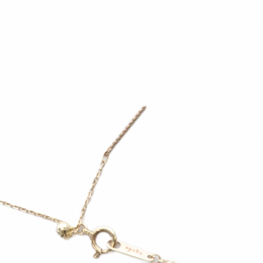 agete（アガット） ピンスライド チェーンネックレス K10 イエロー