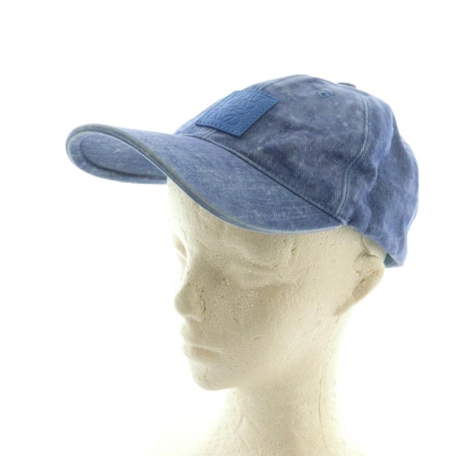 LOEWE（ロエベ） アナグラムパッチ フロックデニム キャップ 帽子 ONE