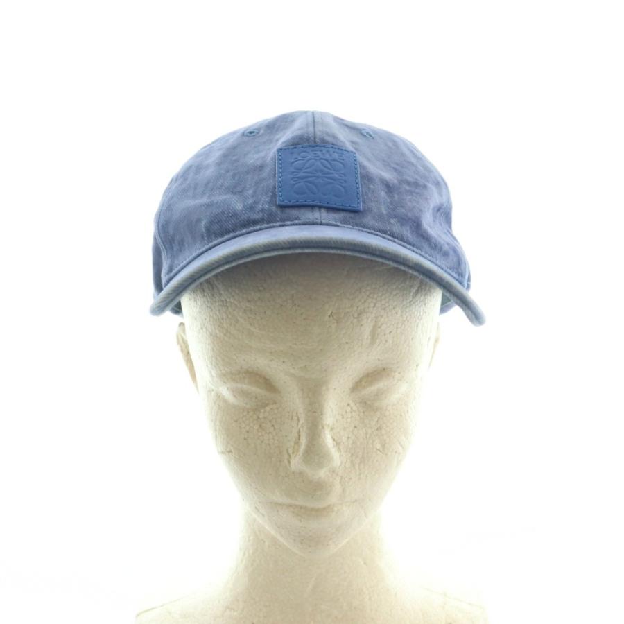 LOEWE（ロエベ） アナグラムパッチ フロックデニム キャップ 帽子 ONE
