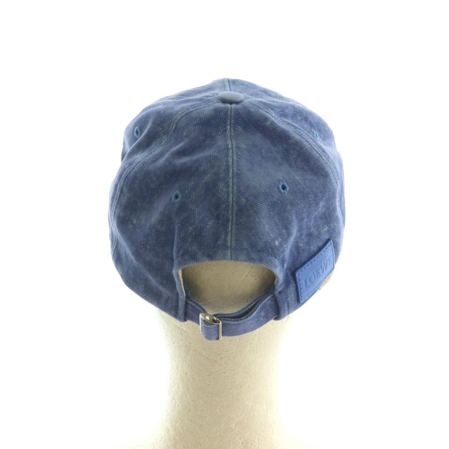 LOEWE（ロエベ） アナグラムパッチ フロックデニム キャップ 帽子 ONE