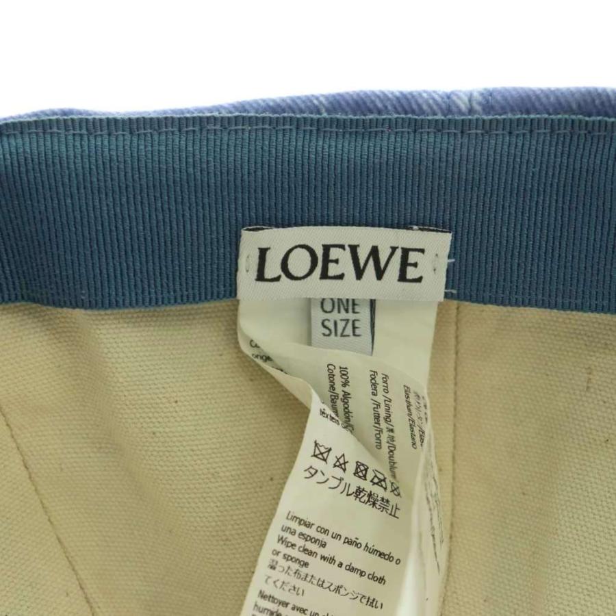 LOEWE（ロエベ） アナグラムパッチ フロックデニム キャップ 帽子 ONE